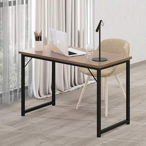 Bureau d'ordinateur avec structure en bois et en acier, 160 cm, bureau d'étude, poste de travail à domicile, bureau d'écriture - Product Image 2