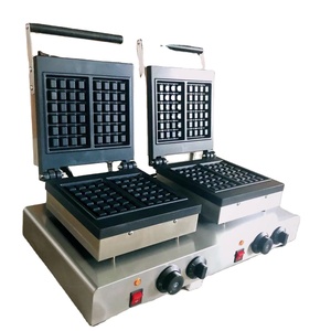 Лидер продаж, электрическая машина для закусок, коммерческая машина для производства вафель с двойной головкой - Product Image 1