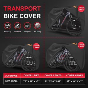 <span class=keywords><strong>Housse</strong></span> de vélo pour le transport de 2 vélos sur la <span class=keywords><strong>voiture</strong></span> <span class=keywords><strong>Porte</strong></span>-vélo arrière Transport Heavy Duty Waterproof 600D Oxford Bicycle Rack Covers - Product Image 4