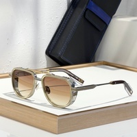 T-HE NEVERA 55-19-148 Lunettes de soleil de haute qualité pour hommes et femmes, lunettes de soleil de créateur, style punk classique, luxe, titane, UV400, avec boîte