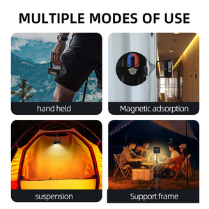 Xách tay 4 chế độ <span class=keywords><strong>LED</strong></span> ánh sáng làm việc năng lượng mặt trời USB sạc cầm tay sạc có thể điều chỉnh không dây cắm trại câu cá khẩn cấp lũ đèn - Product Image 4