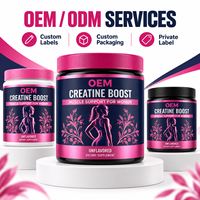 Créatine en poudre pour femmes, marque privée OEM, complément alimentaire pour la nutrition sportive