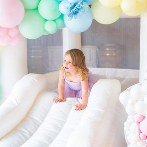 Castillo Hinchable Blanco Barato para Bodas al Aire Libre, Castillos Hinchables Personalizados, Casas de Brinco con Tobogán, Casa Blanca, Castillo Hinchable Blanco - Product Image 5