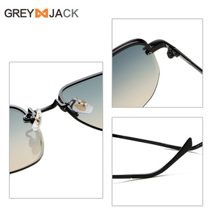 แว่นกันแดดเกรย์ แจ็ค เมทัล 3060 ป้องกันรังสียูวี 400 สำหรับผู้หญิง ดีไซน์ไร้กรอบ สไตล์กลางแจ้ง - Product Image 5