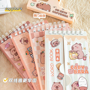 Cuaderno de vocabulario en inglés Capybara, tamaño de bolsillo portátil con espiral de 5x5 pulgadas para estudiantes de aprendizaje de idiomas - Product Image 4