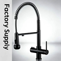 Robinet de cuisine à eau chaude/froide avec mitigeur 3/4/5 voies et 2 poignées, cartouche en céramique, pour usage en cuisine – Échantillon direct usine