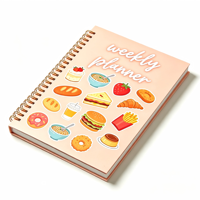 Cuaderno Personalizado con Estampado de Dibujos Animados, A5/A6, Encuadernación en Espiral, Diario con Diseño Semanal Personalizado, Fabricante de Cuadernos