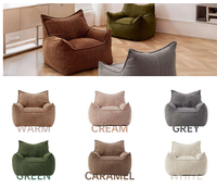 Sitzsack-Sessel Einzelsofa Kleines Sofa für Kompakte Wohnungen Moderner Minimalistischer Hochdichter Schaumstoff Stoffbezug Künstlerischer Faulenzer-Sessel für den Balkon