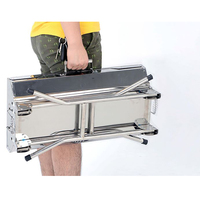 Vente en gros Camping en plein air Portable Pliant BBQ Grill en acier inoxydable avec double table d'appoint