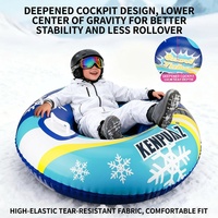 Kenpuaz KPM-3006 Tube à neige gonflable en PVC pliable et durable avec poignées et corde de remorquage pour usage hivernal universel (emballage inclus)