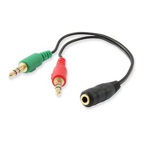 Cable de audio de 3,5 mm hembra a 3,5 mm macho, 0,15 m, ideal para conectar dispositivos de audio como auriculares y - Product Image 1