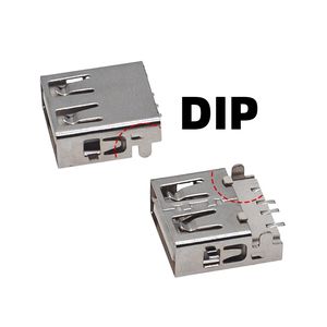 Connecteur USB 2.0 Type-A Femelle, Montage encastré à profil bas avec oreilles de fixation, Options de montage vertical traversant ou SMT complet, Isolant - Product Image 2