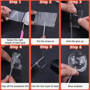 Ruban <span class=keywords><strong>Nano</strong></span> Fantastique pour la Fabrication de Bulles DIY pour Enfants et Adultes, Ruban <span class=keywords><strong>Nano</strong></span> pour Souffler des Bulles, Adhésif Double Face <span class=keywords><strong>Nano</strong></span> Super Élastique pour Bulles - Product Image 3