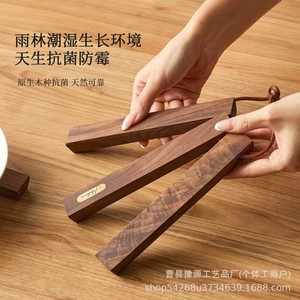 Black Walnut Wood Heat Insulating Mat Thickened Solid Wood <b>Placemat</b> <b>For</b> Casserole Dishes Anti Scald <b>Table</b> Mat Reusable - Product Image 2