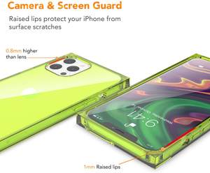 Per custodia al Neon <span class=keywords><strong>Samsung</strong></span>, custodie per telefoni trasparenti al Neon fluorescenti quadrate HOCAYU per <span class=keywords><strong>Samsung</strong></span> Galaxy S20 S21 S22 Ultra Note 20 A71 - Product Image 4