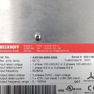 ไดรฟ์ Beckhoff Digital Compact 1-Channel Copper & Aluminum Alloy รุ่น AX8206-0100-0000 สำหรับใช้งานในอุตสาหกรรม ผลิตในประเทศเยอรมนี - Product Image 6