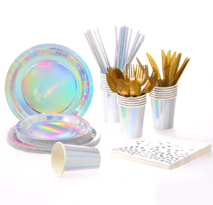Juego <span class=keywords><strong>de</strong></span> vajilla <span class=keywords><strong>de</strong></span> <span class=keywords><strong>fiesta</strong></span> láser colorido <span class=keywords><strong>de</strong></span> Venta caliente bandeja <span class=keywords><strong>de</strong></span> papel desechable, vaso <span class=keywords><strong>de</strong></span> papel, tejido, Pajita, estilo <span class=keywords><strong>de</strong></span> estampado en caliente - Product Image 1