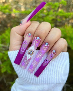 Diamants brillants, clips à <span class=keywords><strong>ongles</strong></span> de luxe, 3D, cercueil épais, presse sur les <span class=keywords><strong>ongles</strong></span> - Product Image 6