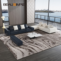 Canapé italien Freeman Minimal Full Leather Canapé villa haut de gamme Canapés de salon Collection de meubles Canapé d'angle combiné