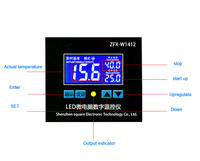 DC12V-DC60V micro-ordinateur contrôleur de température numérique intelligent thermostat de contrôle de température de haute précision ZFX-W1412