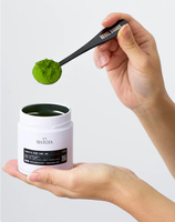 Boîte en fer blanc personnalisée gaufrée 30g avec couvercle coulissant, couleur matcha rose, étanche noire avec impression et double joint