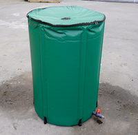 Collecteur d'eau de pluie pliable en PVC durable de 200 L, équipement portable avec fonction imperméable, baril à eau de pluie