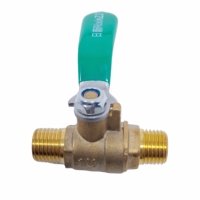 Mini robinet à tournant sphérique en laiton compresseur d'air eau gaz huile vanne d'arrêt 1/8 "1/4" 3/8 "1/2" BSP fileté mâle à femelle