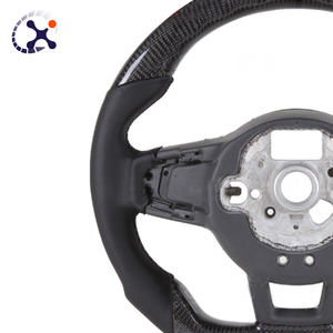 Volant en fibre de carbone en cuir demi-perforé pour VW <span class=keywords><strong>Volkswagen</strong></span> <span class=keywords><strong>Golf</strong></span> R 6 7 7.5 <span class=keywords><strong>8</strong></span> MK8 MK7 8R Gti <span class=keywords><strong>Gtd</strong></span> Modèles Passat CC - Product Image 3