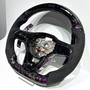 Volante Deportivo de Fibra de Carbono Forjado con Luz LED Morada para <span class=keywords><strong>Volkswagen</strong></span> MK8 MK7 MK6 <span class=keywords><strong>Golf</strong></span> R GTI GTD <span class=keywords><strong>GTE</strong></span> Polo GTI <span class=keywords><strong>Golf</strong></span> 8 <span class=keywords><strong>Golf</strong></span> 7 - Product Image 4