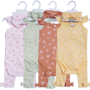 Tutine estive Aoyatex di alta qualità per neonate, 100% cotone. - Product Image 1