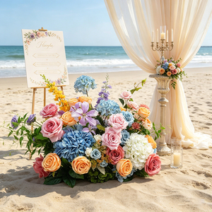 DKB Artificial <b>Flowers</b> Handmade Wedding & Graduation Aisle Runner Colorful Real Touch <b>Flower</b> Decoration Supplies - Product Image 1