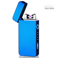 Vente en gros rechargeable tactile coupe-vent double arc briquet coupe-vent grande capacité