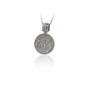 Collier à breloques chrétiennes en or massif 14 carats Collier croix en or Bijoux fins pour femmes fabriqués en Turquie - Product Image 2