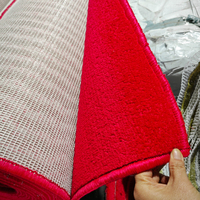Tapis en polypropylène rouge de 10-12 mm d'épaisseur, insonorisant, ignifuge, écologique, durable, résistant à l'usure, pour hôtels et murs