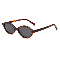 LBA 24SA080 Lunettes de soleil ovales rétro de haute qualité, lunettes de soleil polarisées UV, lunettes de soleil en acétate de luxe pour femmes, logo personnalisé