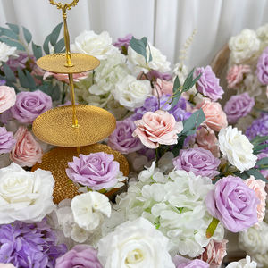 Realistic Silk Artificial Pink and White Roses for <b>Wedding</b> and Birthday Table Centerpieces and Background <b>Decorations</b> - Product Image 2