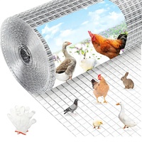 Rouleau de grillage soudé galvanisé à chaud - Ouverture de 15 mm, diamètre du fil de 0,6 mm, pour poulailler, jardin, Huanting HT00401