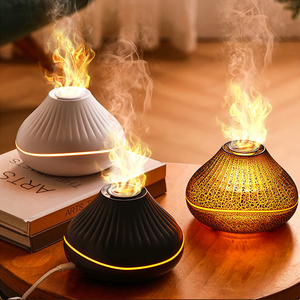 Nuevo 160ml Mini Usb Fire Humidificadores Habitación Hoguera Luz de llama volcánica Humidificadores de aire Difusor de llama Humidificador Enchufe USB Hotel - Product Image 1