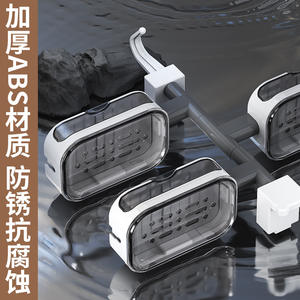 Porte-savon rotatif pour la prospérité familiale, support mural rectangulaire en plastique imperméable pour salle de bain et toilettes - Product Image 5