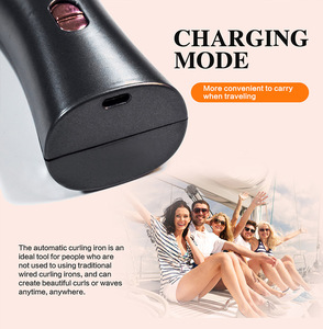 Auto Rotating Curling Iron Rechargeable <strong>Cordless</strong> <strong>Automatic</strong> <strong>Curler</strong> Professional Curl Iron 360 Hair <strong>Curler</strong> - Product Image 2