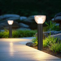 Lampe solaire de jardin en aluminium avec diffuseur PC, capteur photocellule, pour éclairage décoratif de parcs résidentiels et clôtures