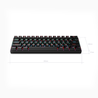 Clavier de jeu mécanique RGB 61 touches, filaire USB-C, rétroéclairé, compact, disposition 60 % pour Windows, Mac, Android, Linux, PC, bureau