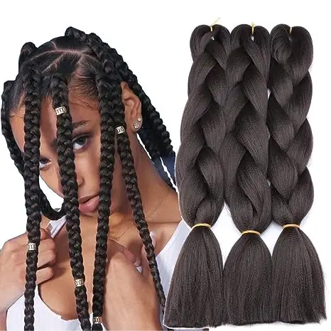 Colorido Yaki Jumbo Braid 100g Africano Tranças Sintéticas Trança Cabelo Extensões