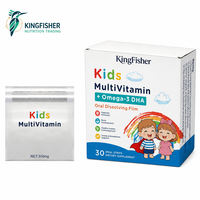 KingFisher Private Label Kinder Omega 3 Visolie Mondstrips 1000mg EPA DHA Snel Oplossende Mondfilm Kinderen Hart Oog Gezondheid