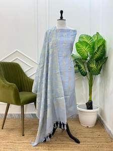 ชุดคุर्ติผ้าไหมพัมบาแนราซีแบบดั้งเดิมสำหรับผู้หญิง ชุดพรีเมียมแบบไม่เย็บสำเร็จ 3 ชิ้น สำหรับงานปาร์ตี้ งานเทศกาล งานแต่งงาน - Product Image 5