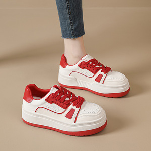 Thick-soled White Sneakers, Casual Loafers, 2026 New Style, Korean Version, Versatile <b>for</b> All Occasions, Sporty and Casual Shoes - Product Image 5