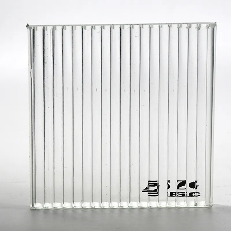 अनुकूलित टेम्पर्ड खिड़की दरवाजा विभाजन के लिए Fluted ग्लास रेलिंग के लिए 6mm स्पष्ट Fluted ग्लास पैनल खिड़की Fluted ग्लास सजावट