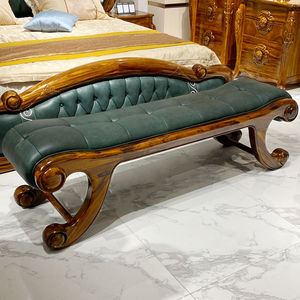 Vàng Đen Rắn Gỗ Giường Đôi Sang Trọng Lớn Đám Cưới Giường Cho Căn Hộ Và Nhà Phòng Ngủ Sử Dụng - Product Image 5