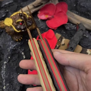 Cuchillo Bowie Dragon Tooth de Acero Inoxidable 3CR13 con Hoja Recta de 20cm y 4.5mm de Grosor, Mango G10, para Camping y Actividades al Aire Libre, OEM - Product Image 2