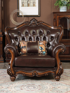 Zhidian Forest American Genuine Leather Retro Style High-end Three Seat <b>Combination</b> 1 2 3 ZDSL906 Genuine Leather ZDSL906 - Product Image 2